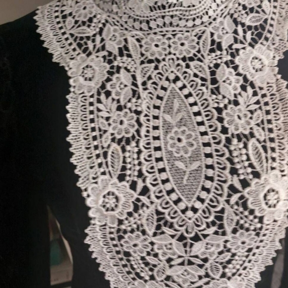 Vintage Jessica McClintock Gunne Sax Black Velvet Victorian Dress |  Gothic - Picture 6 of 13